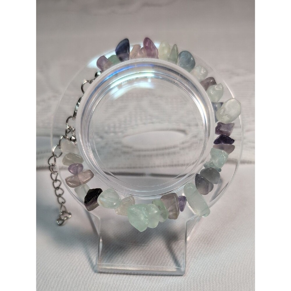 Mulit Fluorite Adjustable Bracelet